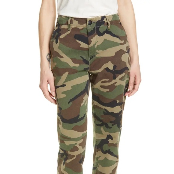 Rag & Bone camouflage pant Buckley frayed hem size 25 - Picture 2 of 13